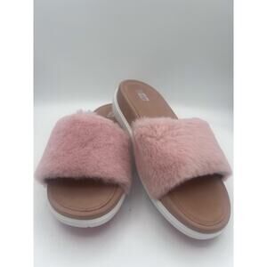 Fitflop Limited Edition Pink Furry Slipper Sandals
